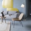 Muuto FIBER LOUNGE Fotel Tapicerowany - Rama Metalowa / Kremowy Tkanina Trio 236